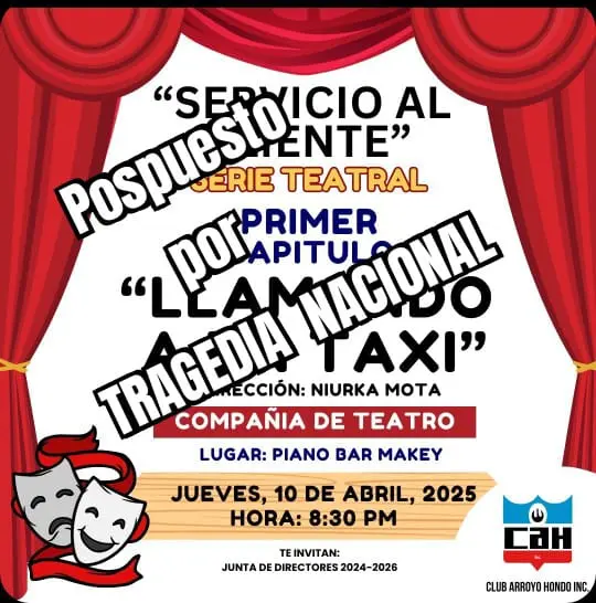 Afiche de la obra de Teatro Llamada a un Taxi Llamada a un taxi